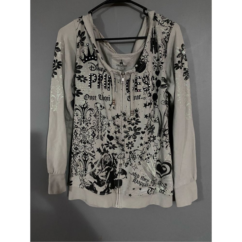 Disney Parks Princess Zip Up Hooded Sweatshirt Size Large
